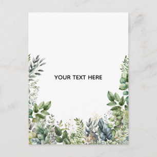 Create Your Own Botanical Design Holiday Postcard