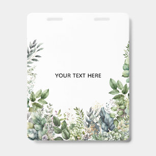 Create Your Own Botanical Design ID Badge