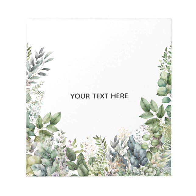 Create Your Own Botanical Design Notepad (Front)