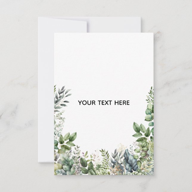 Create Your Own Botanical Design RSVP Card (Front)