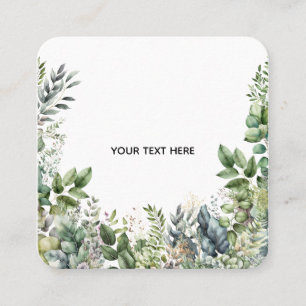 Create Your Own Botanical Design Square Business Card