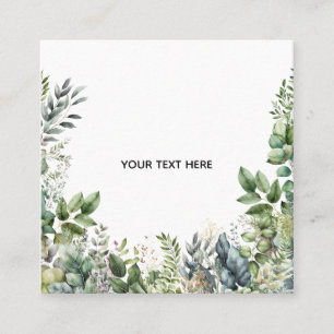 Create Your Own Botanical Design Square Business Card