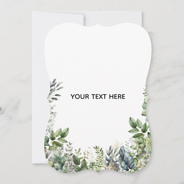 Create Your Own Botanical Design Thank You Card (Front)