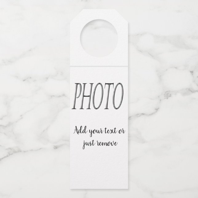 Create your own bottle hanger tag (Front)