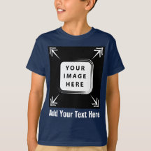 Create Your Own Boys T-Shirt  Add Image Photo Text