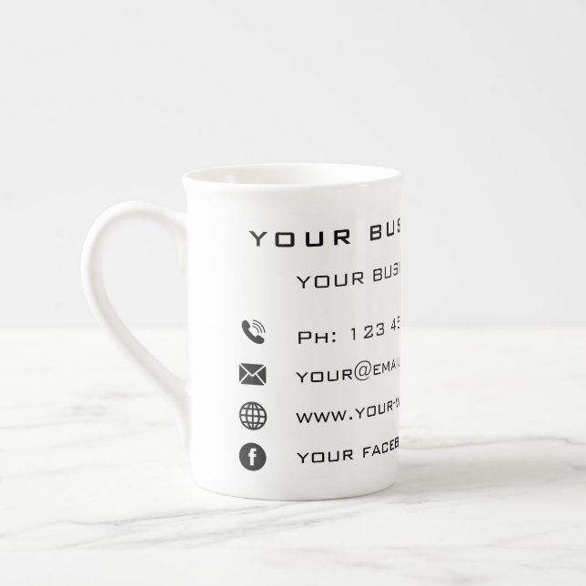 Create Your Own Branded Business Mugs Template (Left)