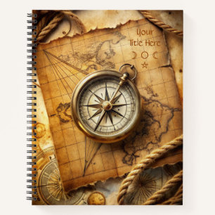 Create Your Own Brass Compass Rose Travel Notebook