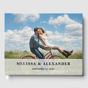 Create your own bride groom photo wedding modern guest book