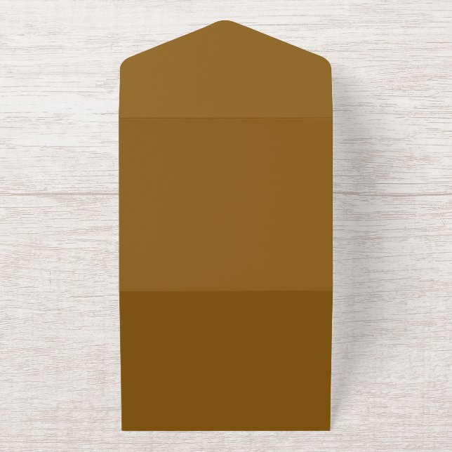 Create Your Own Brown All In One Invitation (Outside)
