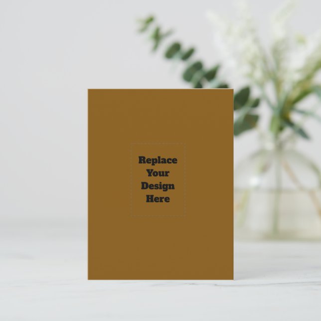 Create Your Own Brown Announcement Postcard (Standing Front)