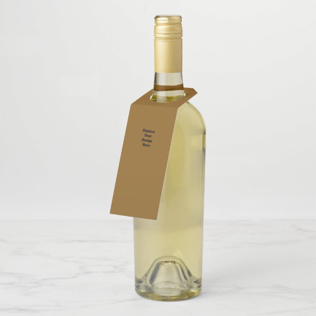 Create Your Own Brown Bottle Tag (Angled)