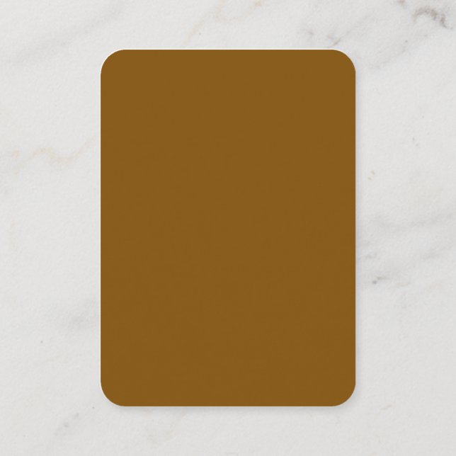 Create Your Own Brown Calling Card (Back)