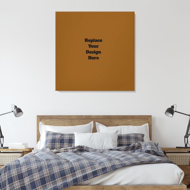Create Your Own Brown Canvas Print (Insitu(Bedroom))