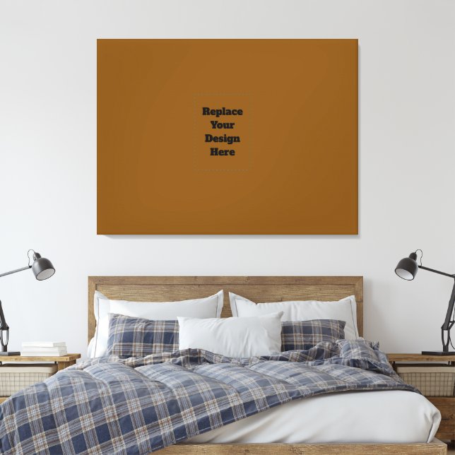 Create Your Own Brown Canvas Print (Insitu(Bedroom))