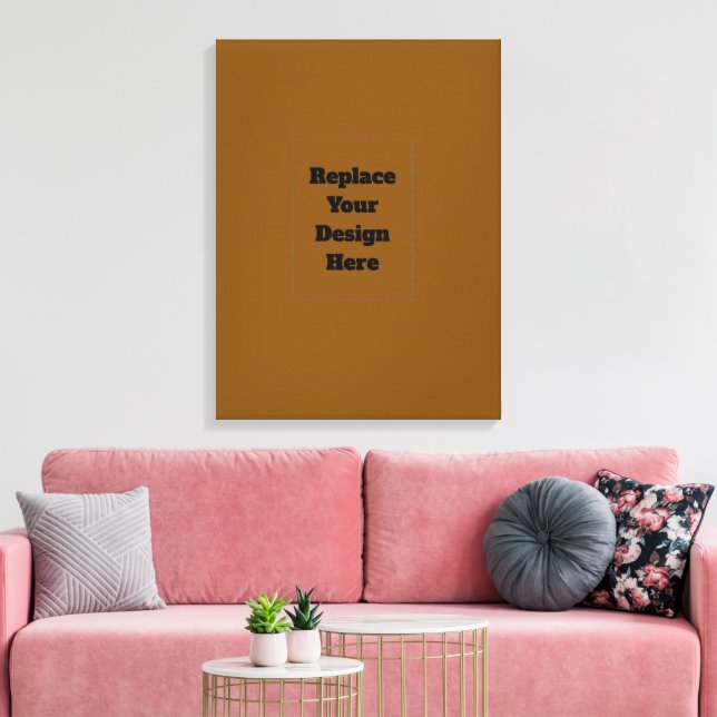 Create Your Own Brown Canvas Print (Insitu(LivingRoom))