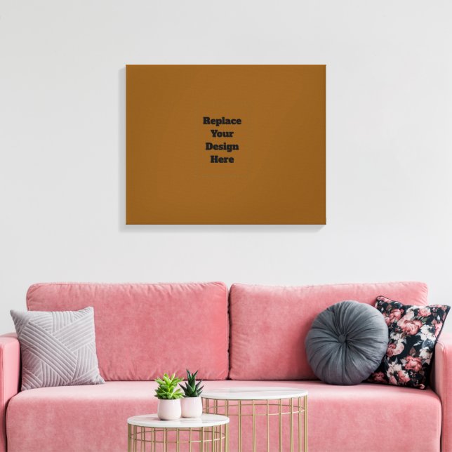 Create Your Own Brown Canvas Print (Insitu(LivingRoom))