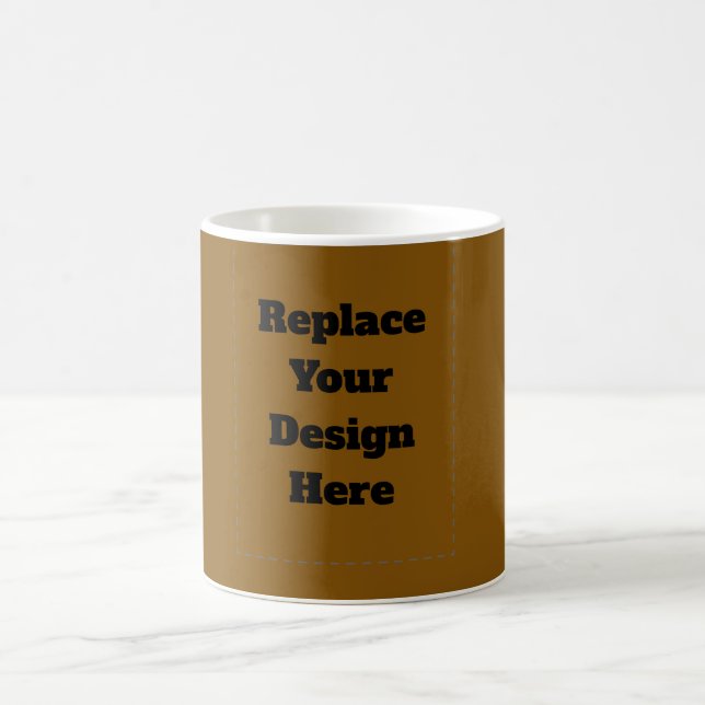 Create Your Own Brown Coffee Mug (Center)