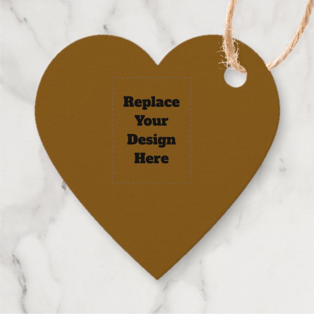 Create Your Own Brown Favour Tags (Back)