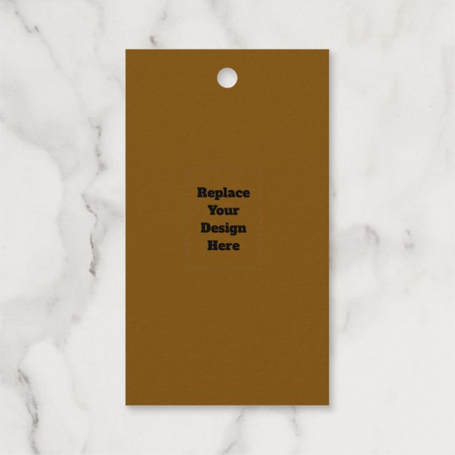 Create Your Own Brown Gift Tags (Back)
