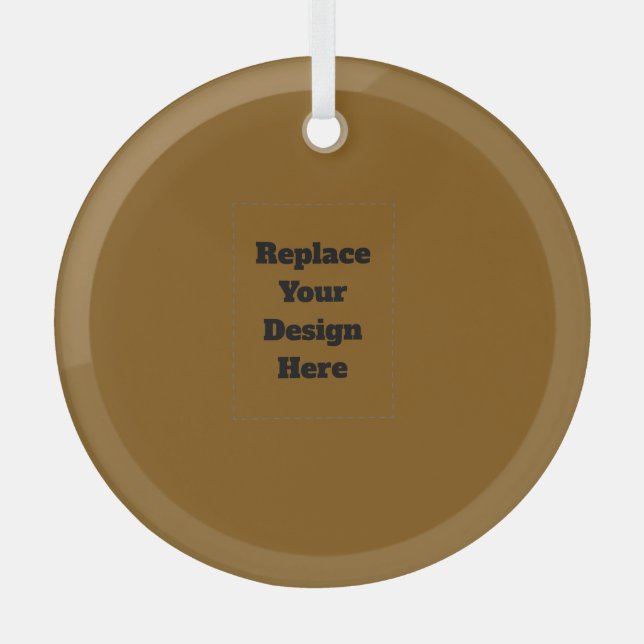 Create Your Own Brown Glass Tree Decoration (Front)