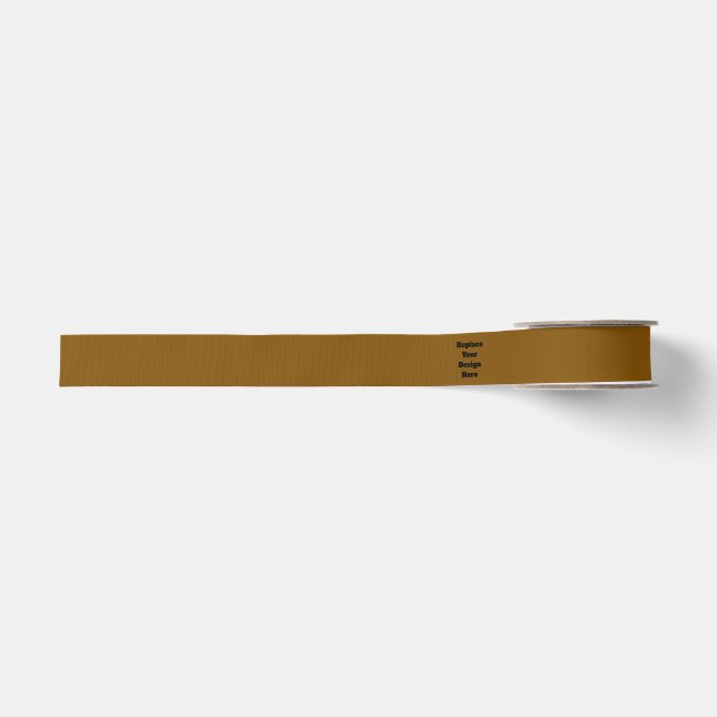 Create Your Own Brown Grosgrain Ribbon (Front)