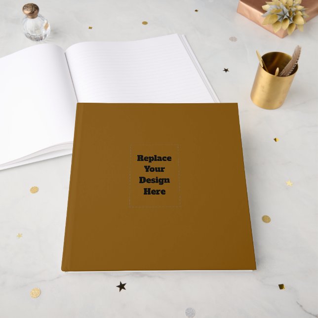 Create Your Own Brown Guest Book (Front Open)