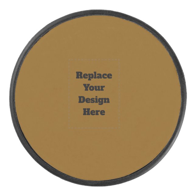 Create Your Own Brown Hockey Puck (Front)