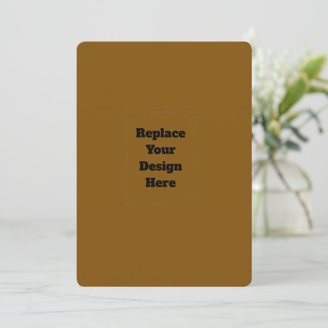 Create Your Own Brown Invitation (Standing Front)