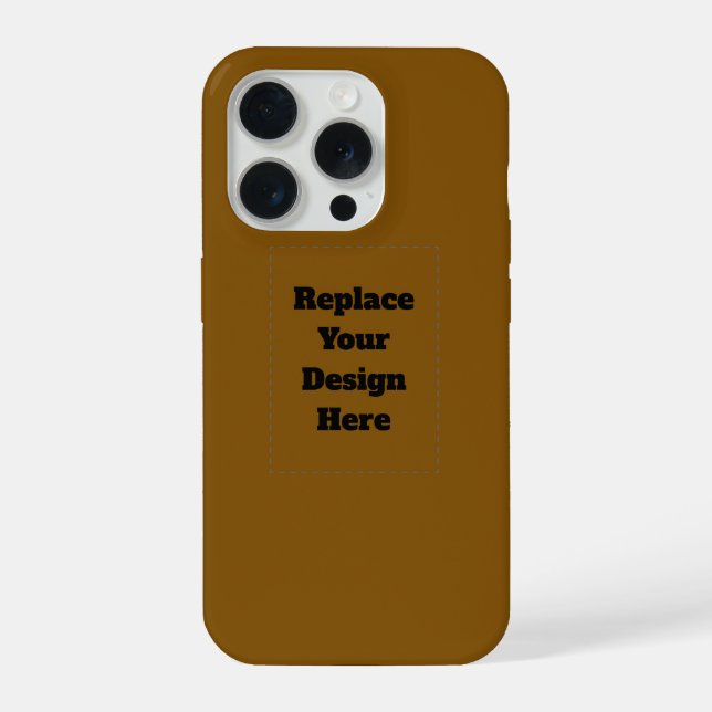 Create Your Own Brown iPhone Case (Back)