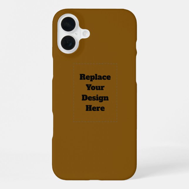 Create Your Own Brown iPhone Case (Back)