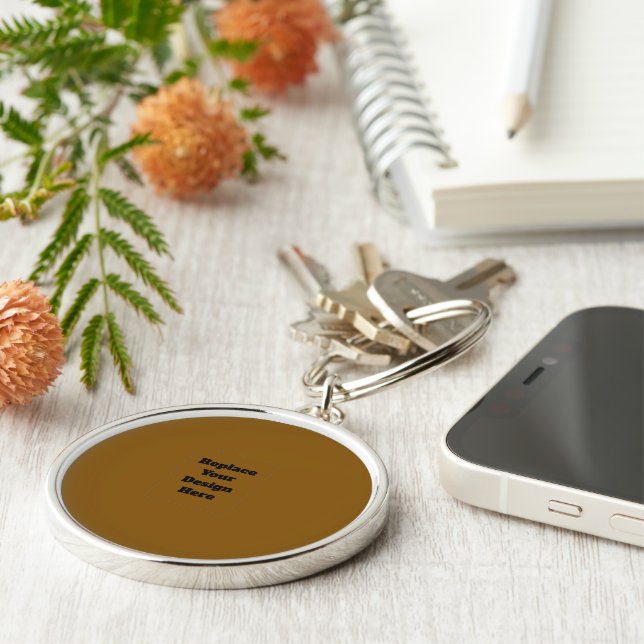 Create Your Own Brown Key Ring (Side)
