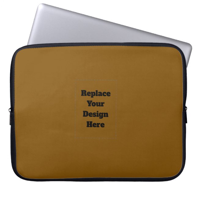 Create Your Own Brown Laptop Sleeve (Front)