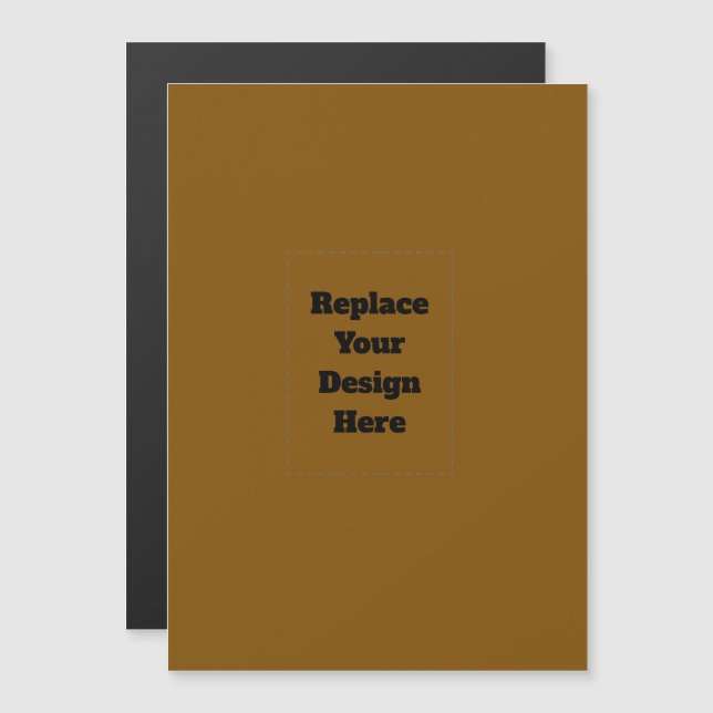 Create Your Own Brown Magnetic Invitation (Front/Back)