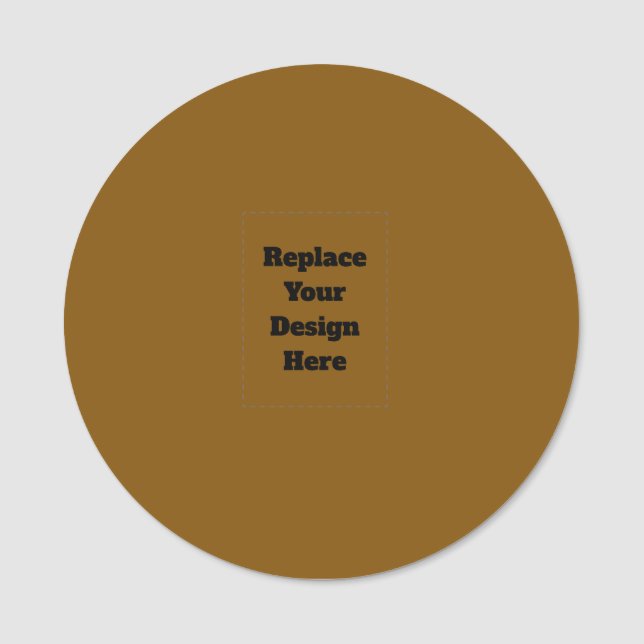 Create Your Own Brown Name Tag (Front)