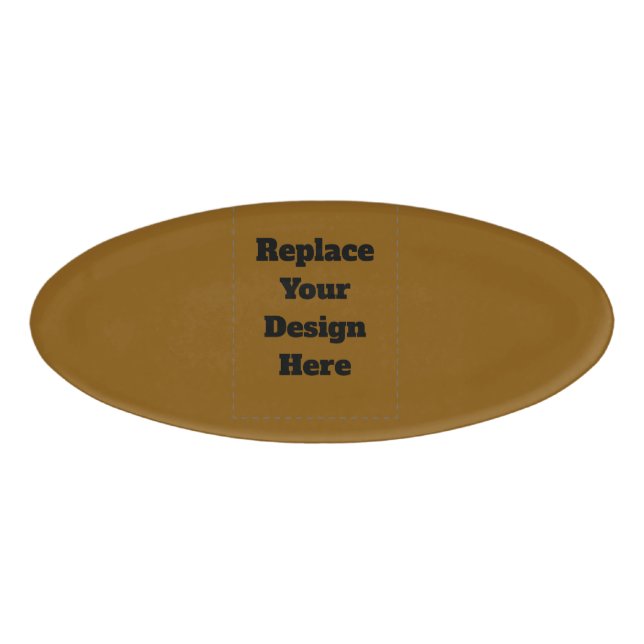 Create Your Own Brown Name Tag (Front)