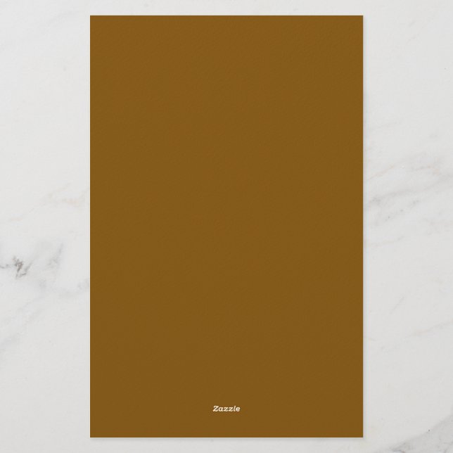 Create Your Own Brown Stationery (Back)