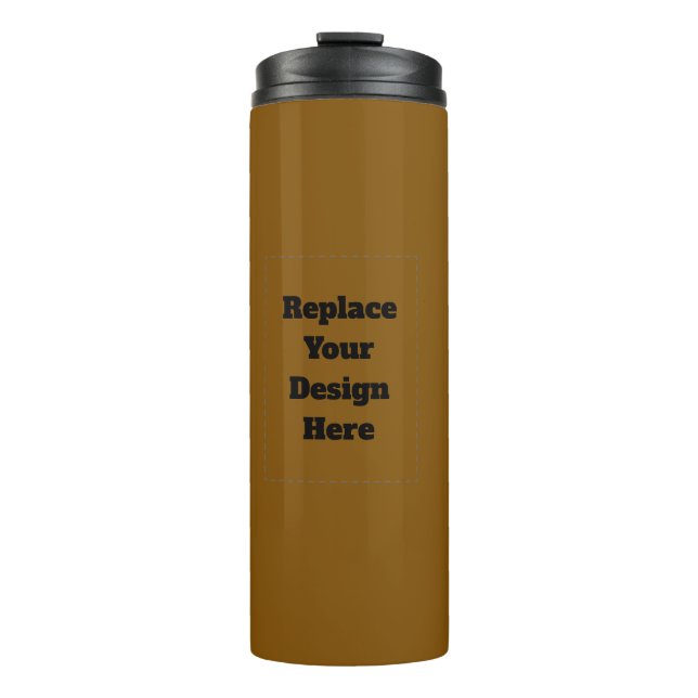 Create Your Own Brown Thermal Tumbler (Front)