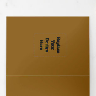 Create Your Own Brown Tri-Fold Invitation