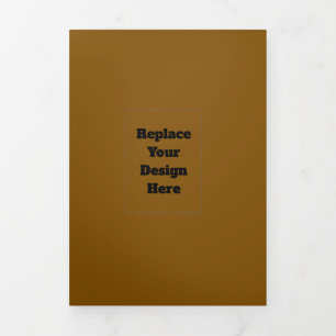 Create Your Own Brown Tri-Fold Programme