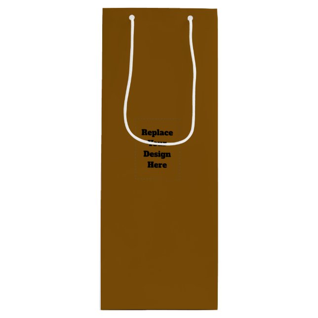Create Your Own Brown Wine Gift Bag (Front)