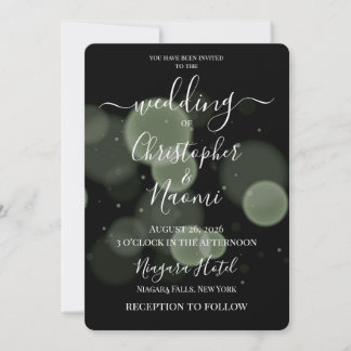 Create Your Own Bubbles on Black Invitation