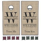 Create Your Own Burlap Retro Logo Wedding Monogram