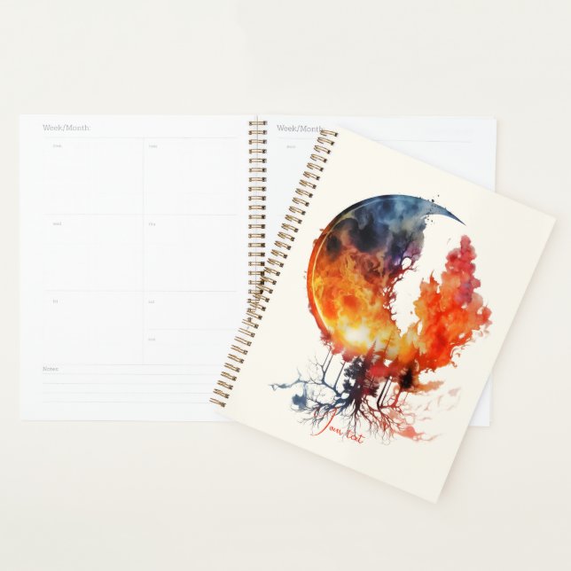 Create Your Own Burning Moon Tree Planner (Display)