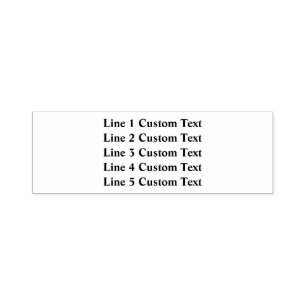 Create Your Own Business 5 Lines of Serif Text Self-inking Stamp
