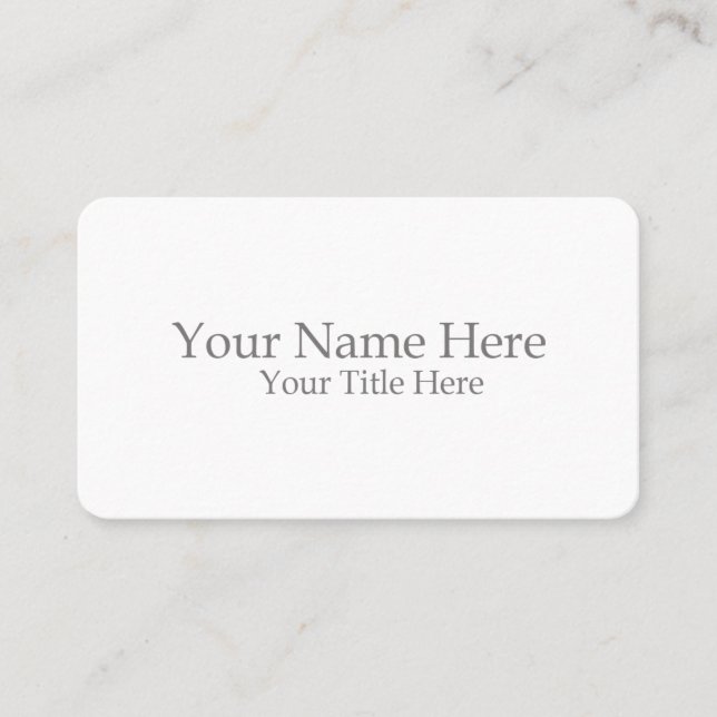 Create Your Own Business Card (Front)