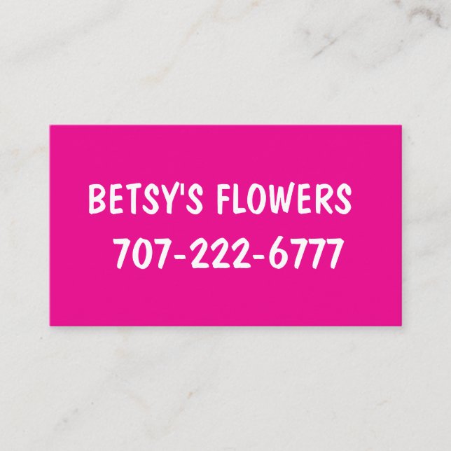 CREATE YOUR OWN Business Cards Pink (Front)