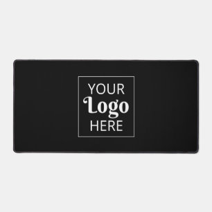 Create Your Own Business Logo Company Brand Black Desk Mat