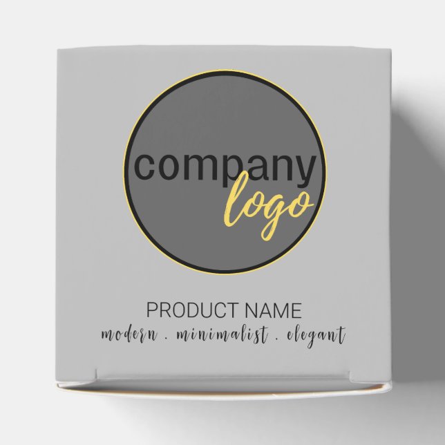 CREATE YOUR OWN BUSINESS LOGO MODERN GRAY FAVOUR BOX (Top)