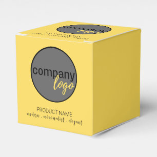 CREATE YOUR OWN BUSINESS LOGO MODERN YELLOW FAVOUR BOX