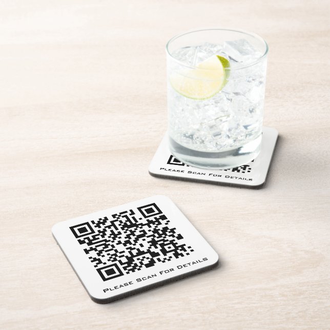 Create Your Own Business QR code  Coaster (Right Side)